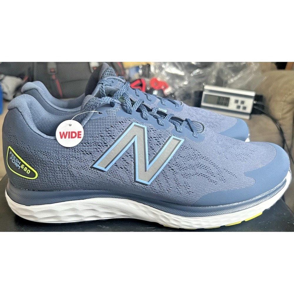 New Balance -Fresh Foam 680v7 Blue/Grey Running Shoes Men's Size 12 (4E) Wide